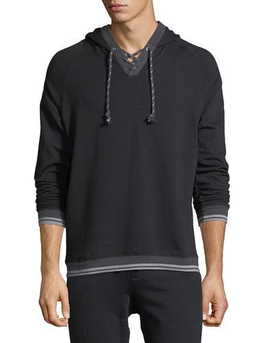 Lace-up Terry Hoodie