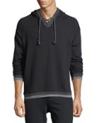Lace-up Terry Hoodie