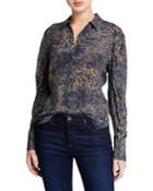 Ori Animal-print Button-down Long-sleeve