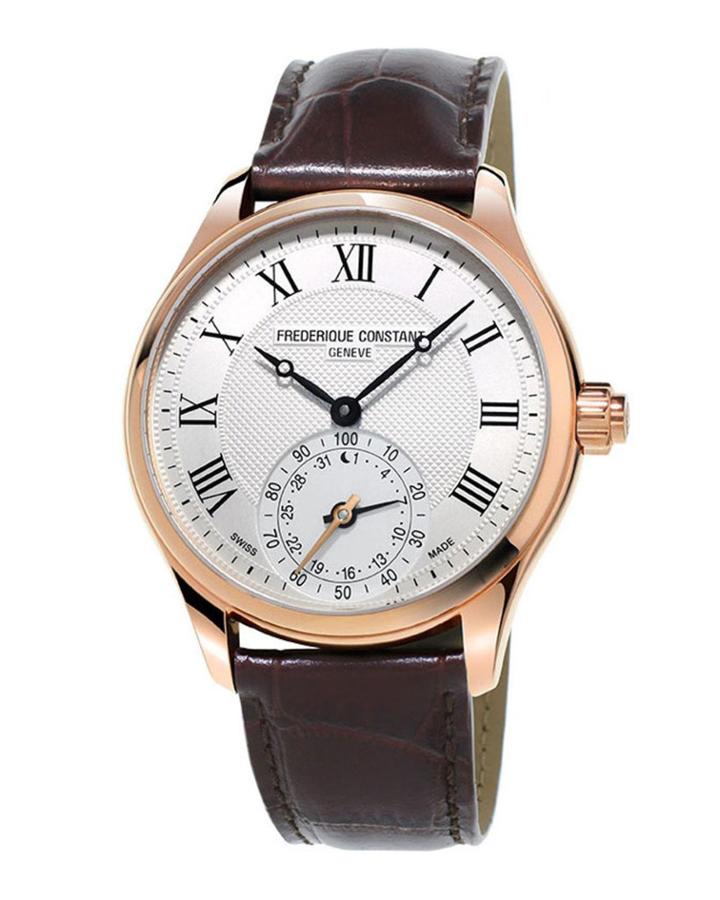 Men's 42mm Horological Smartwatch, Rose Gold/brown