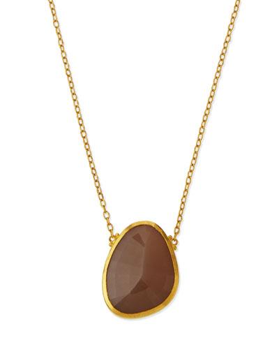 One-of-a-kind Reversible Moonstone Pendant Necklace