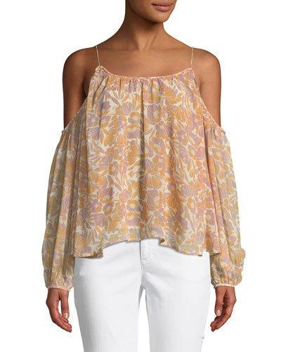Josephine Cold-shoulder Floral Blouse