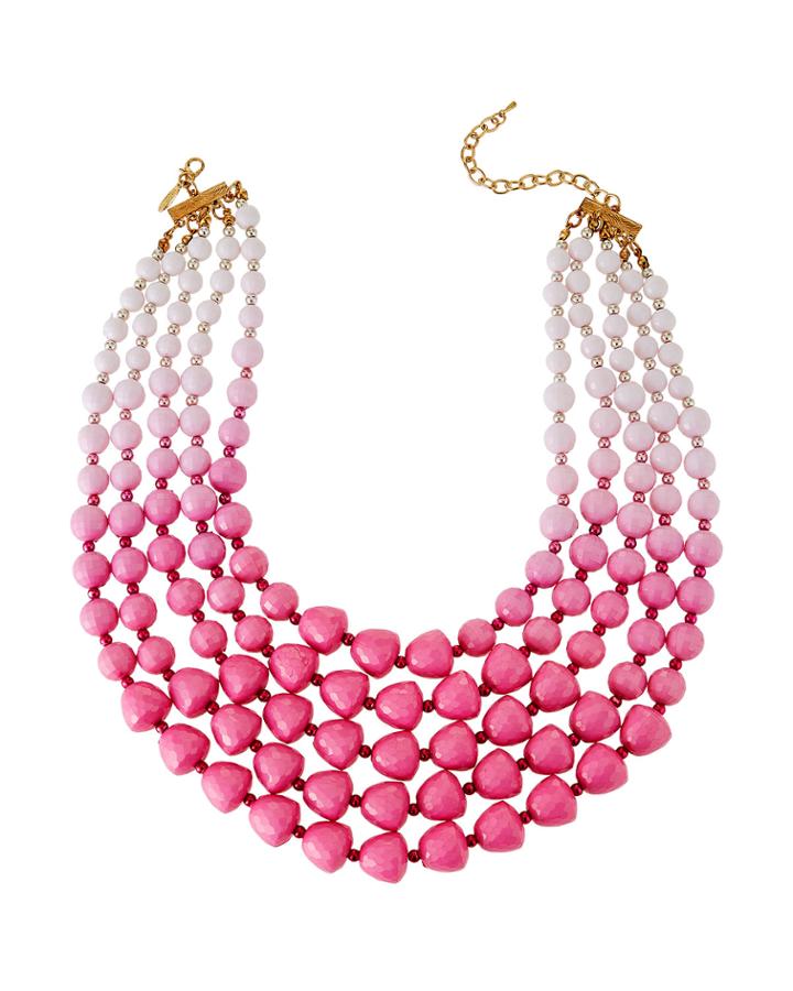 Ombre Pink Bead Necklace