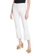 Lace Applique Cropped Jeans