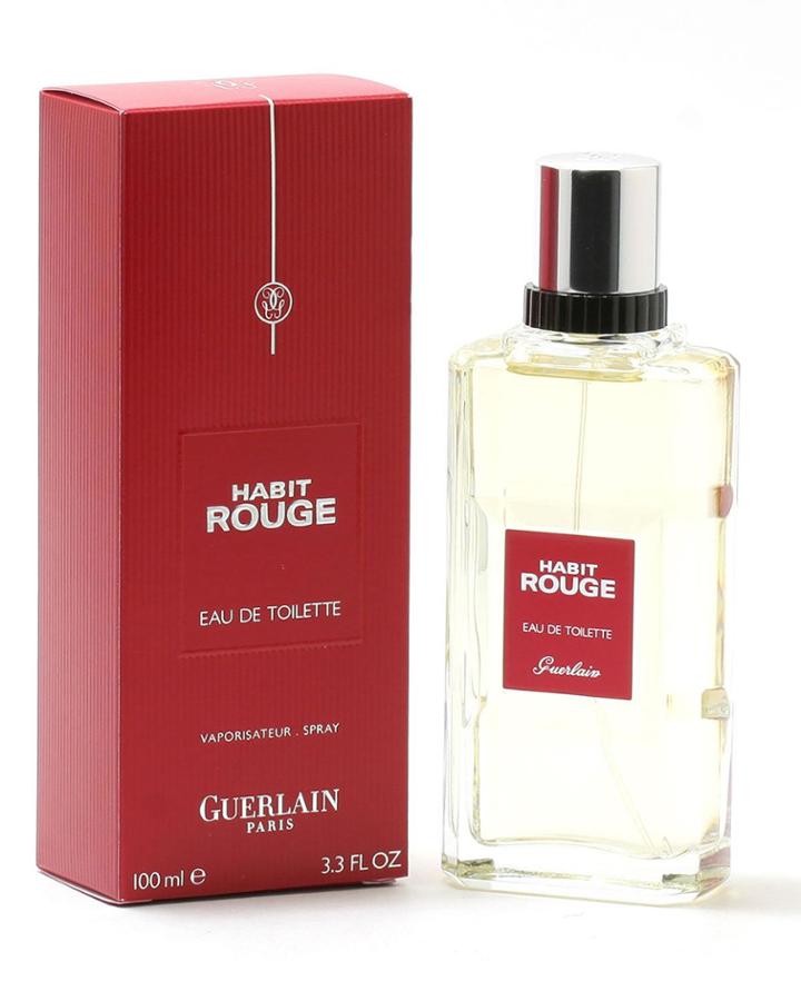 Habit Rouge For Men Eau De Toilette Spray, 3.3 Oz./