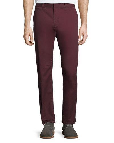 Eddy Slim Straight-leg Chino Pants, Red