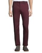 Eddy Slim Straight-leg Chino Pants, Red