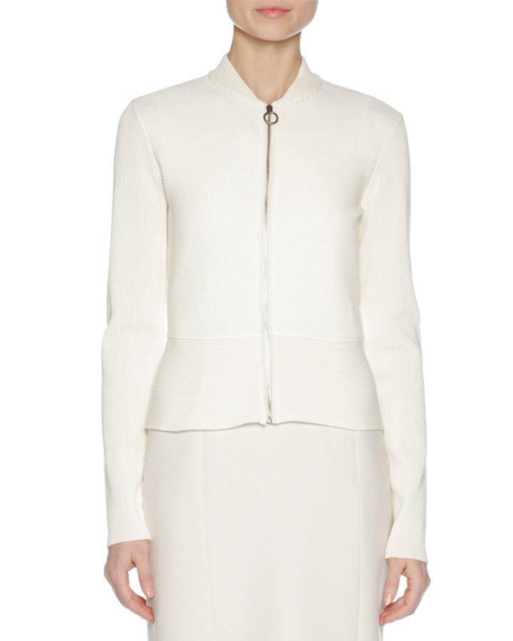 Ribbed Ottoman-knit Jacket