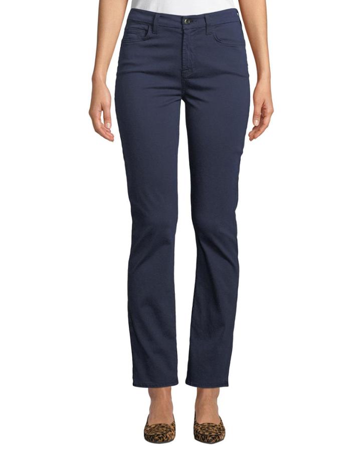 Slim Straight Jeans, Navy