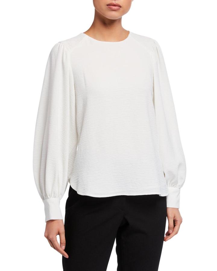 Lantern-sleeve Blouse