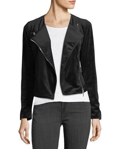 Velvet Moto-style Jacket