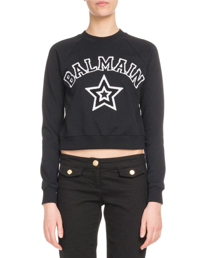 Long-sleeve Logo Star Crop Jersey