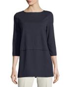 Glenda 3/4-sleeve Georgette Combo Blouse