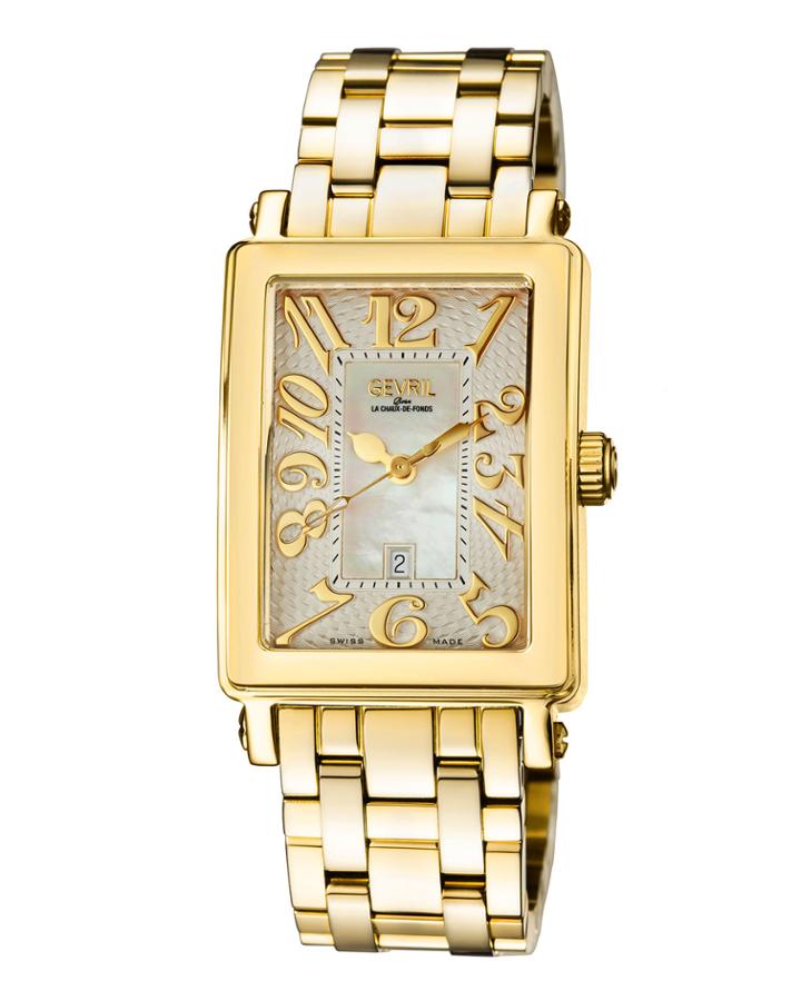 Swiss Quartz Mezzo Gold Tone Stainless Steel Bracelet Watch