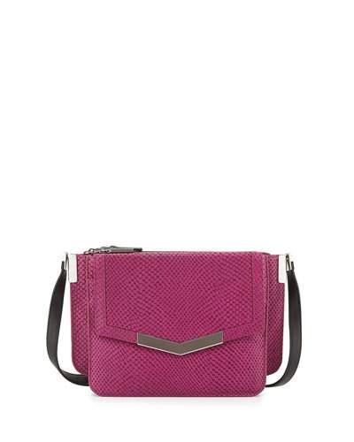 Mini Trilogy Snake-embossed Leather Crossbody Bag,