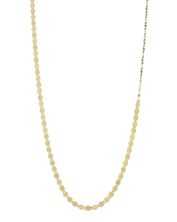 Long Vanity Chain Necklace In 14k Yellow Gold,