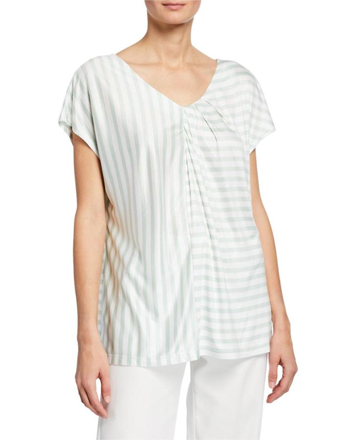 Short-sleeve Striped Jersey Print