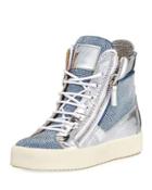 Beaded Metallic High-top