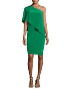 One-shoulder Draped Cocktail Dress