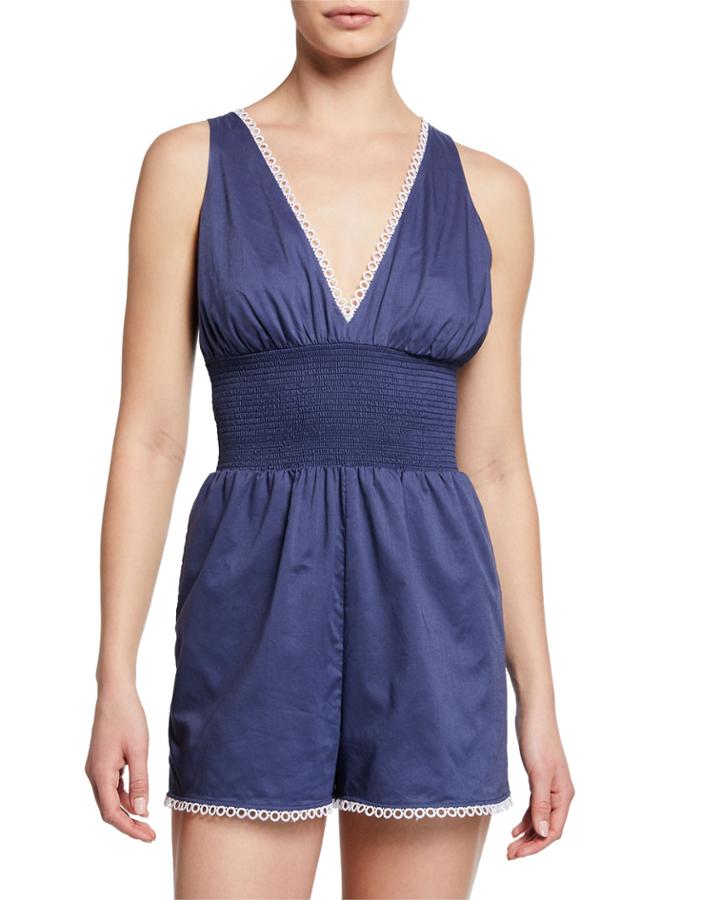 Damaris Smocked-waist Romper