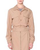 Tech-canvas Bomber Jacket, Chino