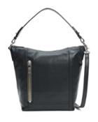 Lena Leather Zip Hobo Bag