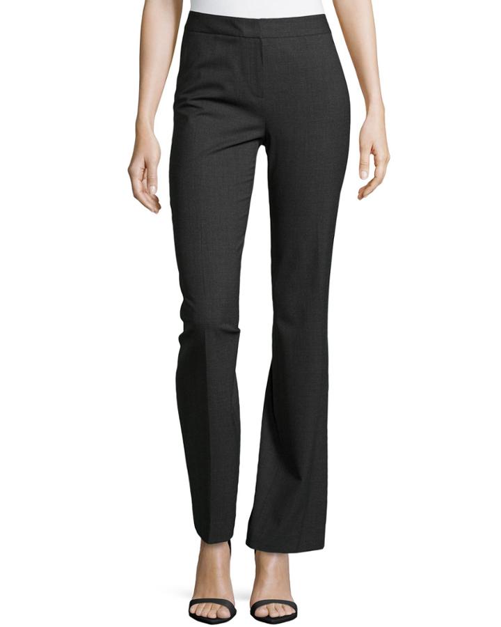 Classic Contemporary Stretch-knit Pants, Charcoal