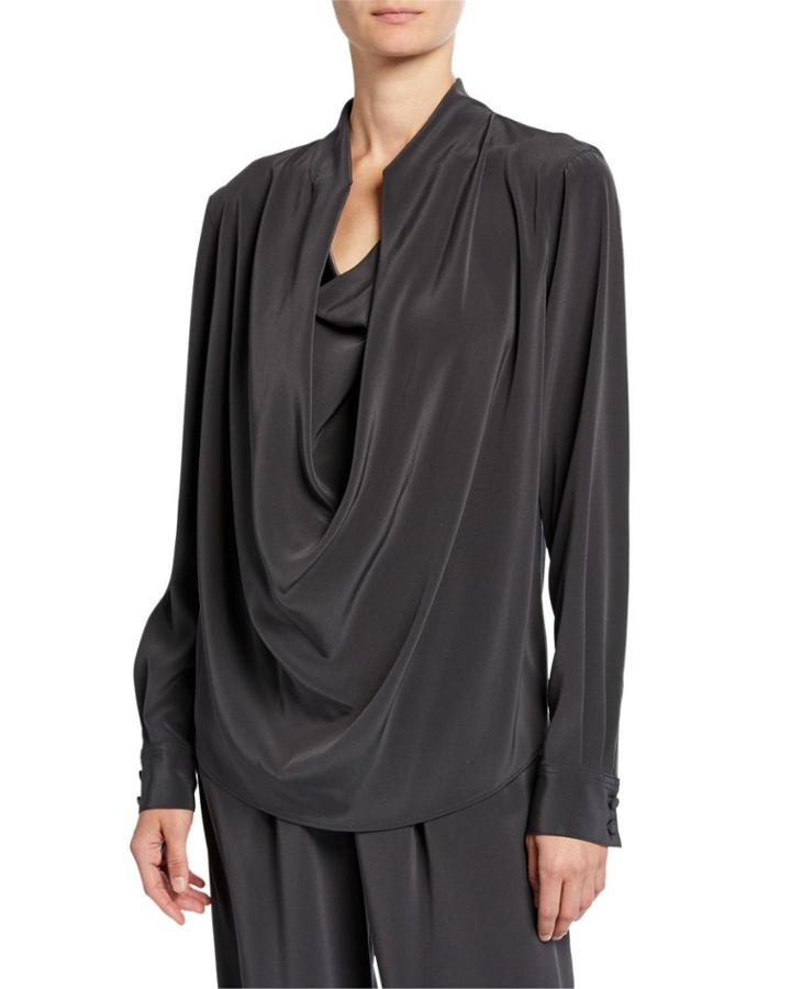 Draped-front Tunic