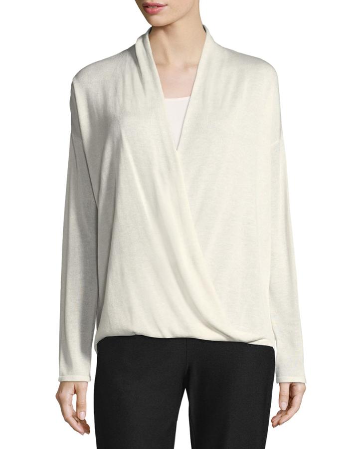 Sleek Faux-wrap Top