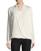 Sleek Faux-wrap Top