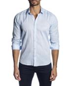 Men's Semi-fitted Solid Poplin Long-sleeve Button-down