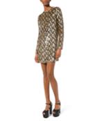 Python Sequined Cocktail Dress