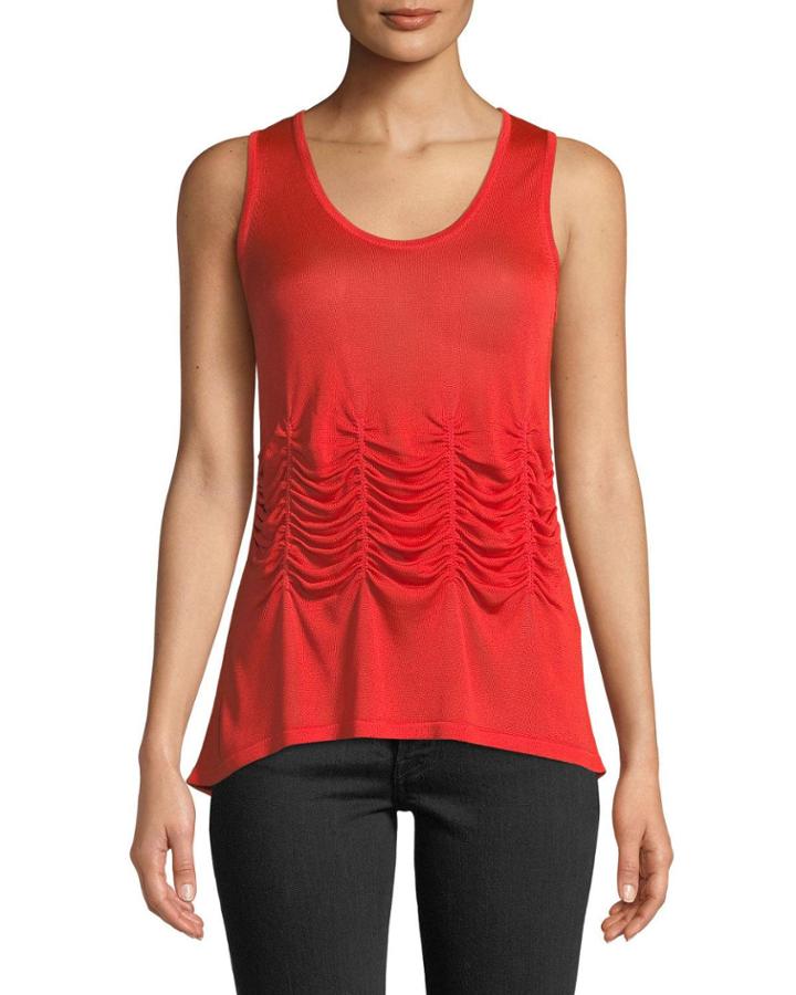 Sleeveless Ruched Tank Dress