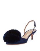 Powder Puff Suede Pompom Pump