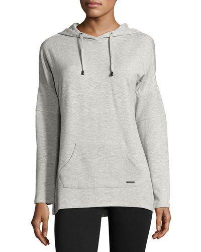Fleece Drawstring Hooded Tunic