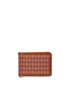 Printed Flip Wallet With Money Clip, Red