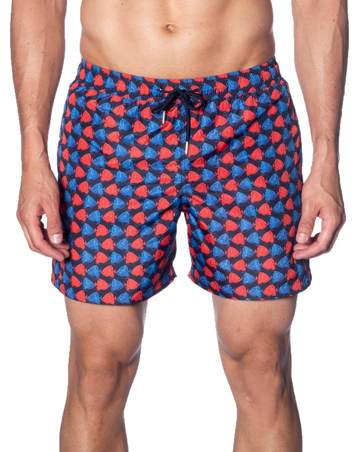 Men's Multicolor Fish-print