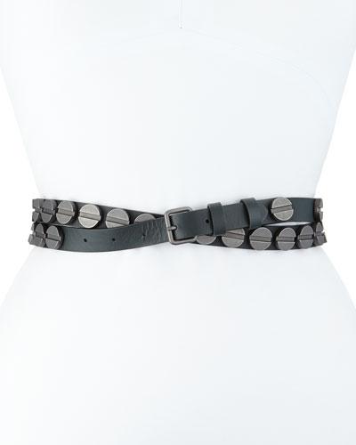 Long & Winding Road Belt, Asphalt/gunmetal