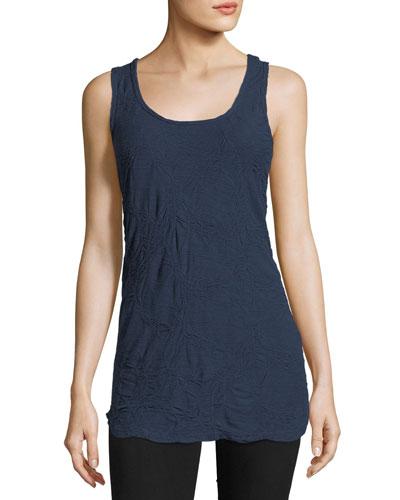 Crinkle-knit Tank