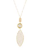 Beaded Marquise Pendant Necklace