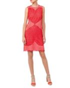 Sleeveless Round-neck Guipure