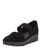Marlow Suede Wedge Mary Jane Pumps