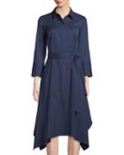 Moxie 3/4-sleeve Handkerchief-hem Dress