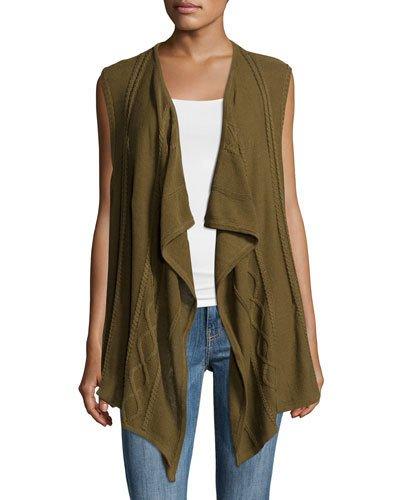 Open Asymmetric Draped Vest