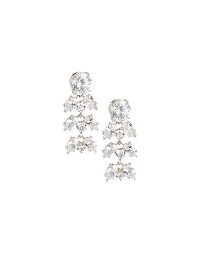 Mini Cz Crystal Chandelier Earrings