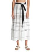 High-waist Striped Palazzo Coverup Pants