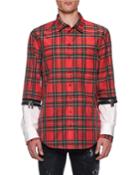 Men's Tartan Zip-cuff