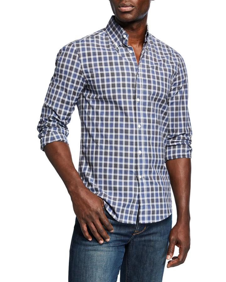 Men's Long-sleeve Box Check