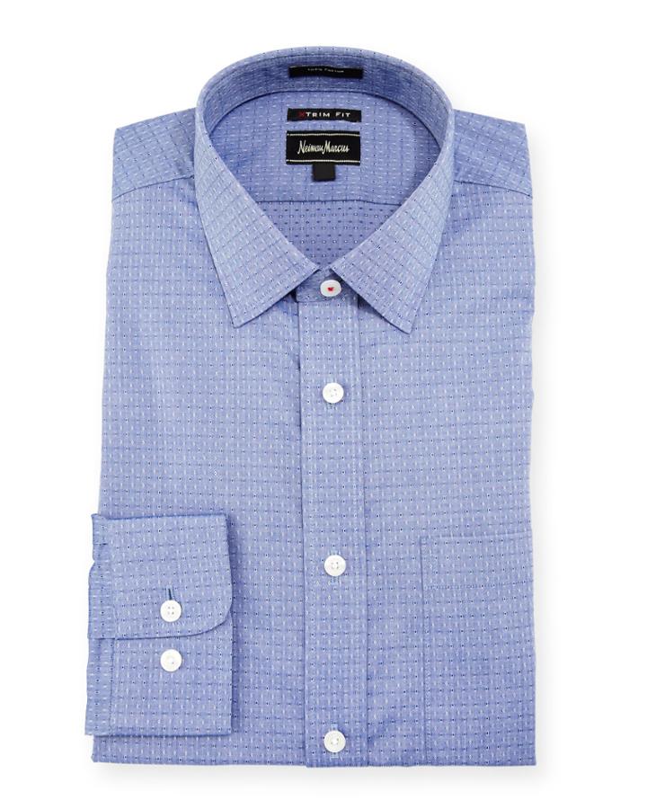 X-trim Fit Regular-finish Pin-dot Dress