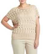 Open-wave-stitch Sweater,